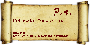 Potoczki Augusztina névjegykártya